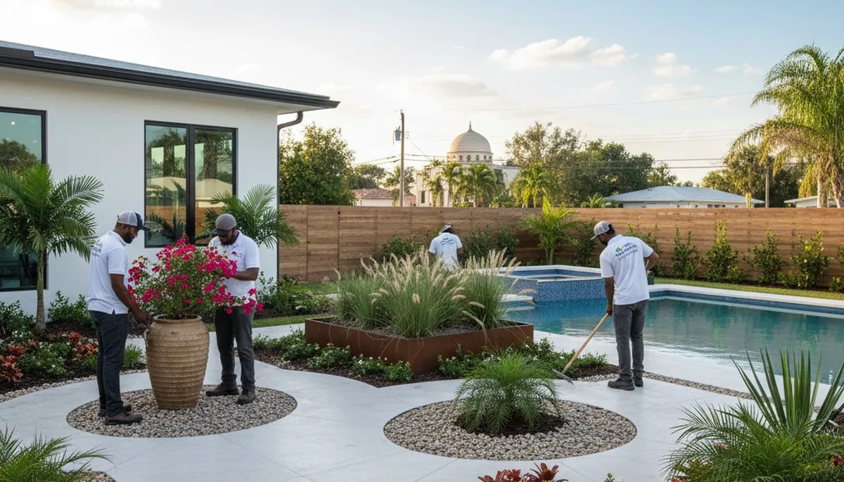 Landscaping service in Miami, FL for residential and commercial outdoor maintenance