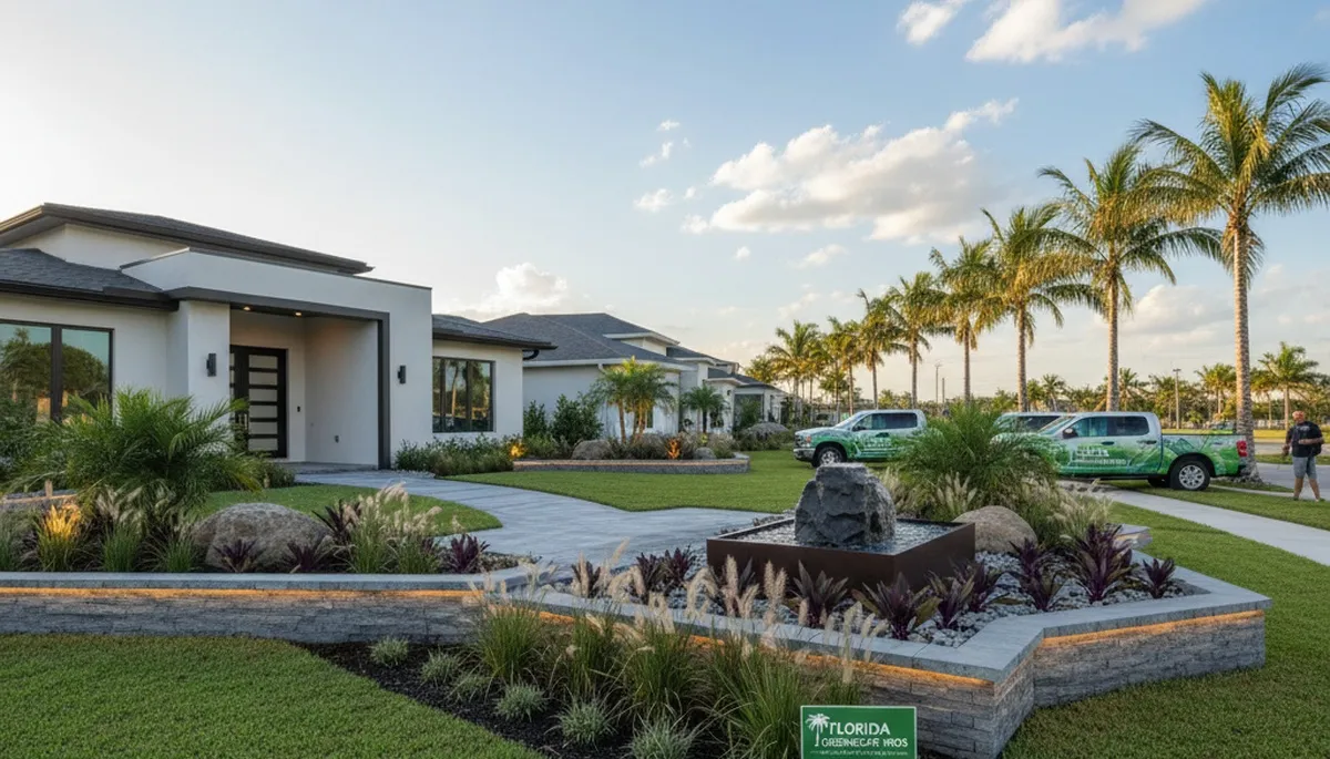 Landscaping team serving Miami, FL with professional lawn and garden maintenance services